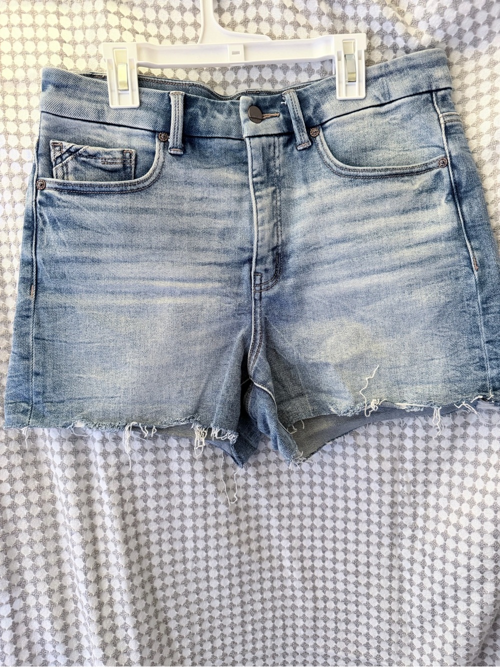 Buckle Light Blue Washed Denim Cutoff Shorts